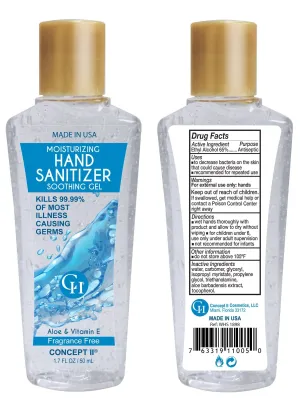 — CONSUMER — Fragrance Free Moisturizing Hand Sanitizer with Aloe and Vitamin E - 1.7 Pocket Size - 5 Bottle Packs