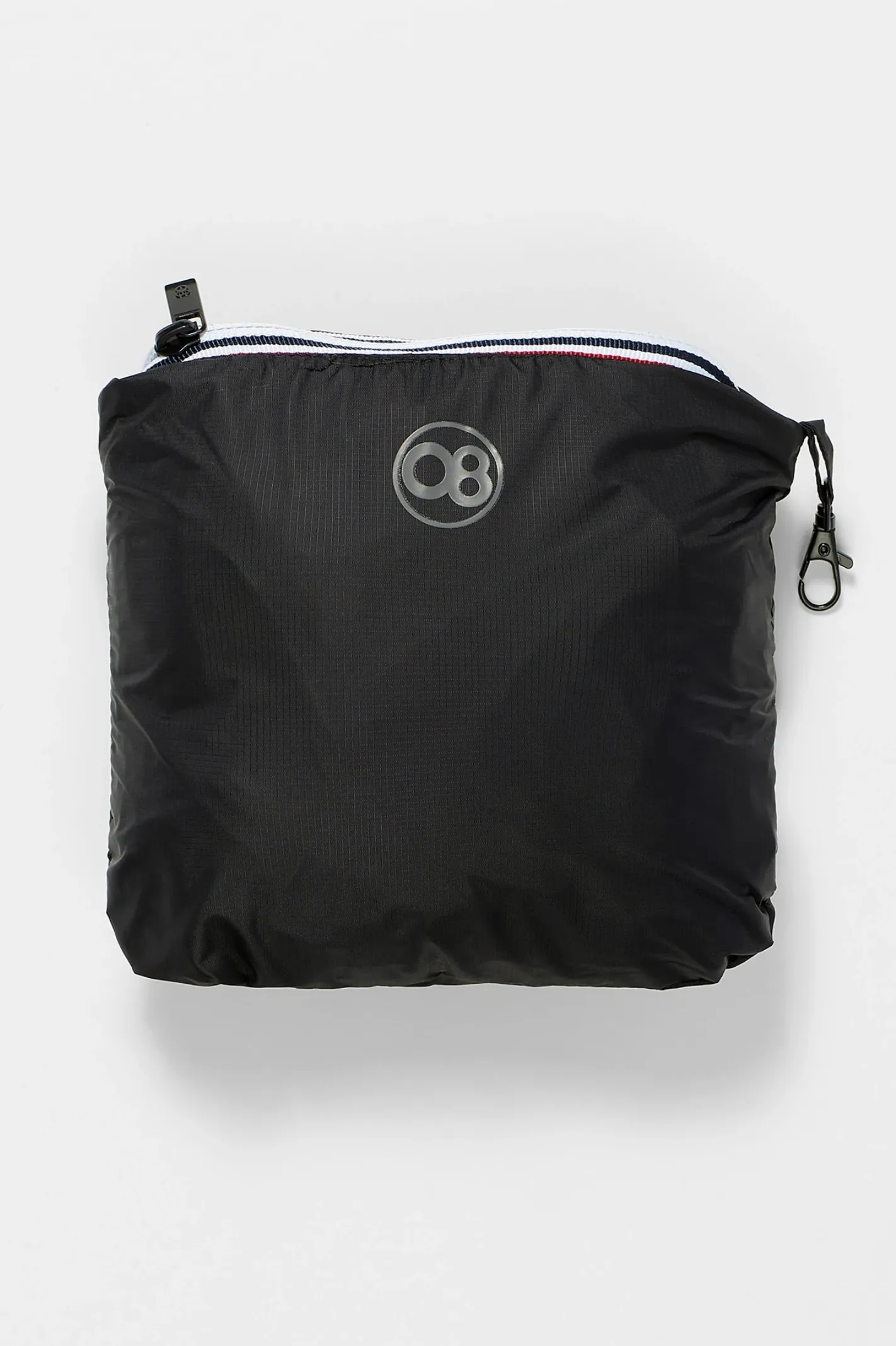 08 Lifestyle - Sam Full Zip Packable Rain Jacket - Black