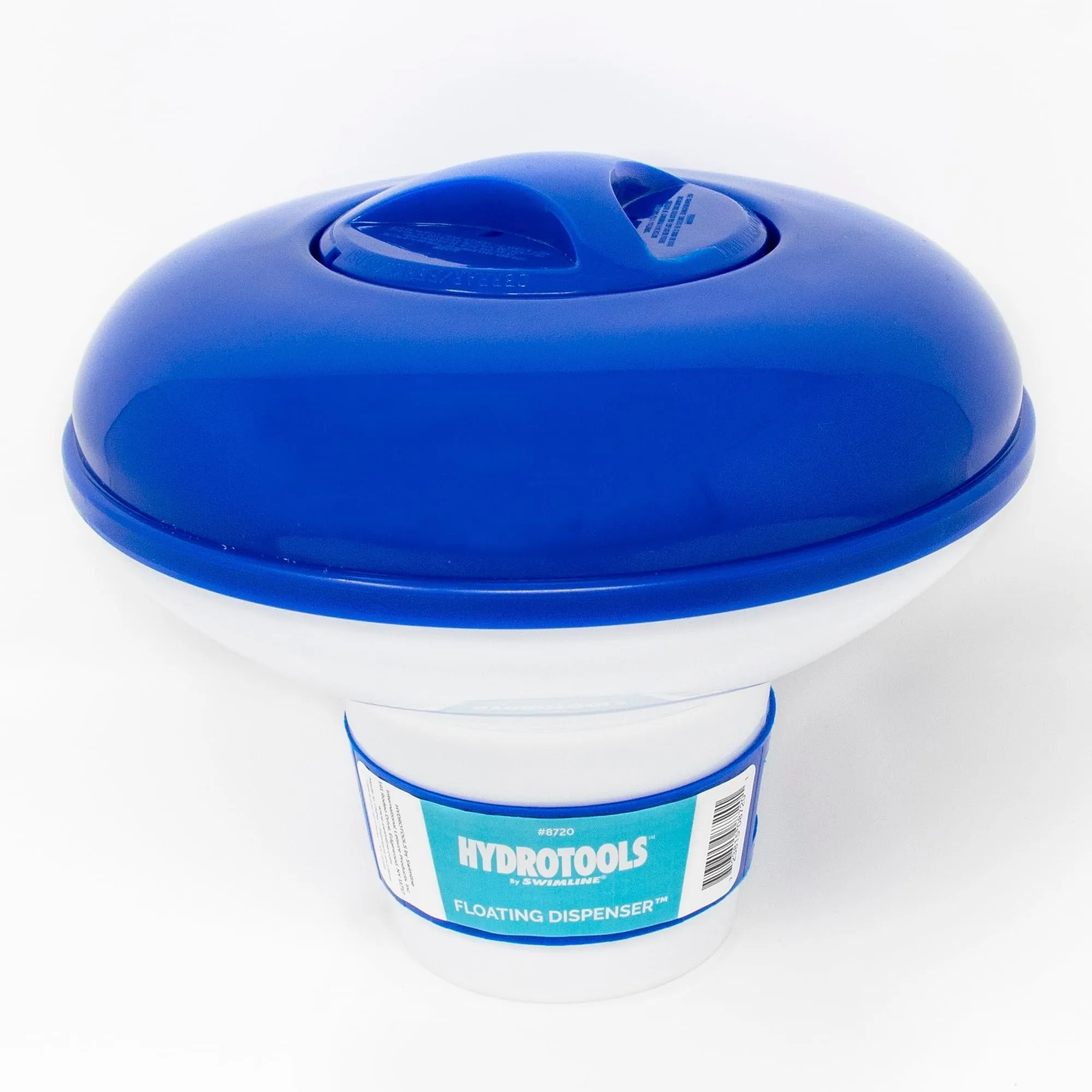 10-inch White and Blue Adjustable Floating Swimming Pool Dispenser 10"