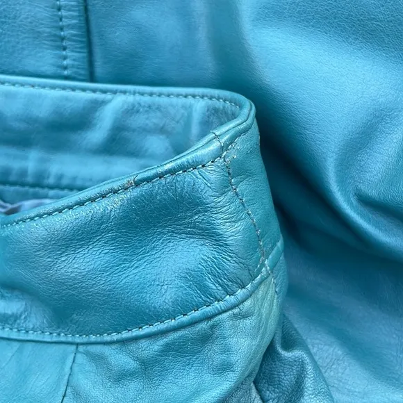 100% Genuine LEATHER Vintage Chia Pencil Skirt