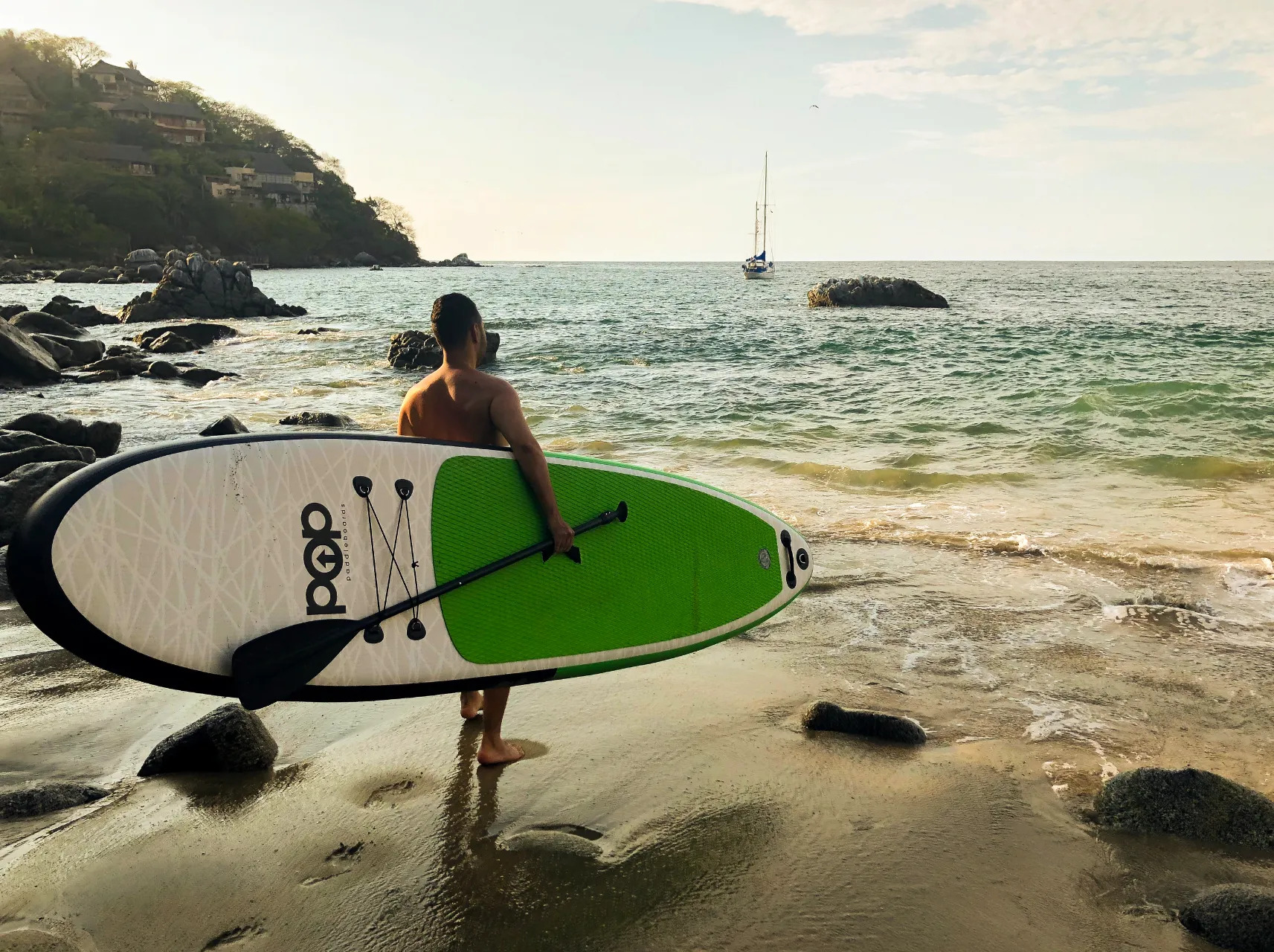 11' Green/Black Inflatable Paddleboard-ISUP