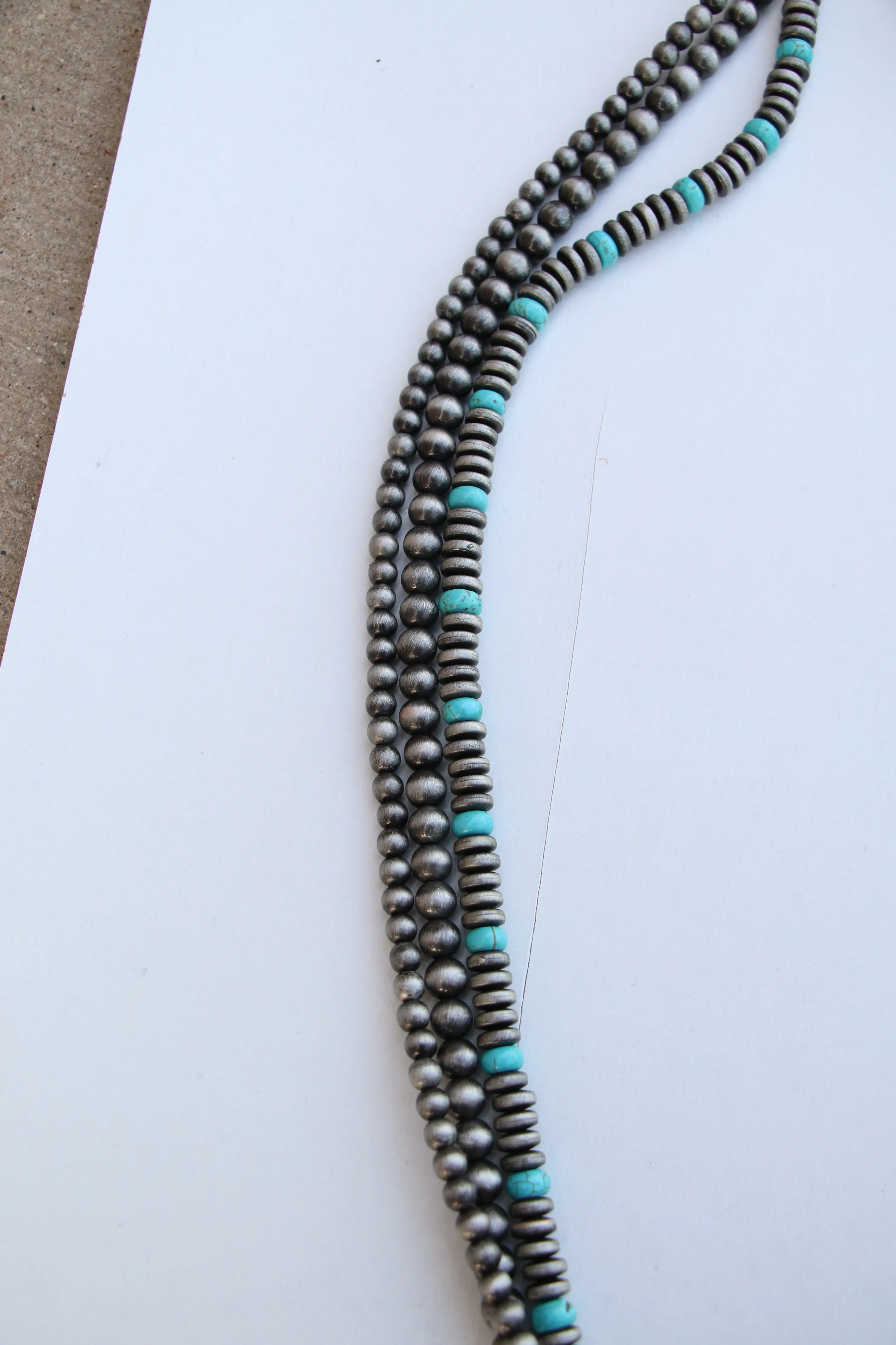 1163 3S LARGE HEART BEADED NECKLACE