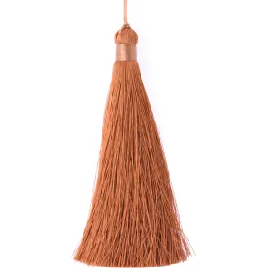 12cm Coffee Color Silky Jewelry Tassels, Handmade Long Jewelry Making Tassels,Quality Fashion Tassels, 6pcs/lot