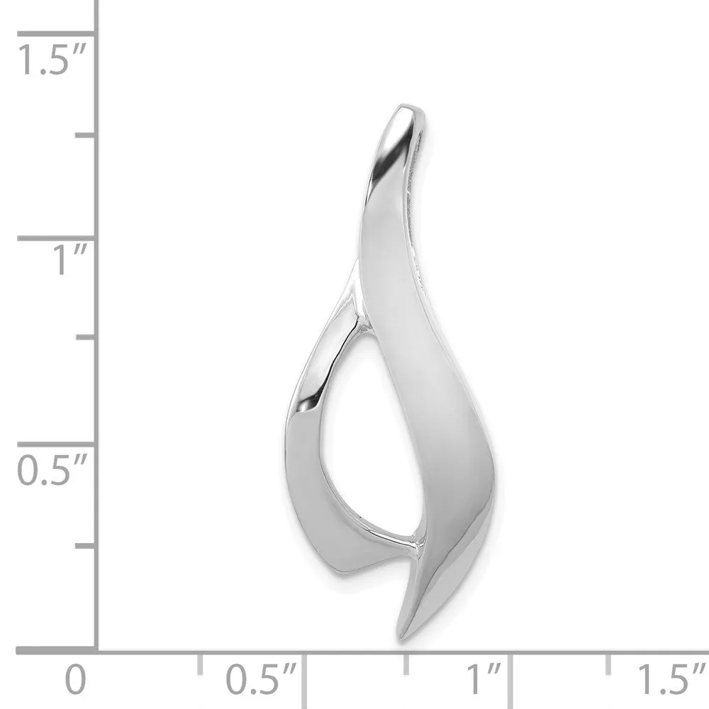 14k White Gold Designer Slide