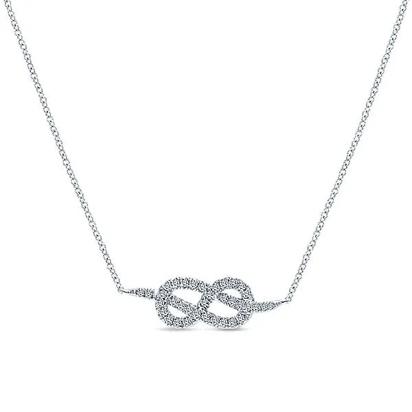 14k White Gold Eternal Love Fashion Necklace
