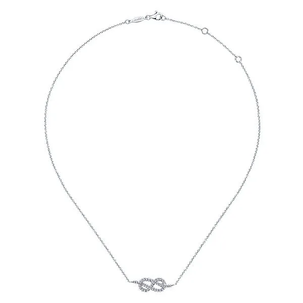 14k White Gold Eternal Love Fashion Necklace