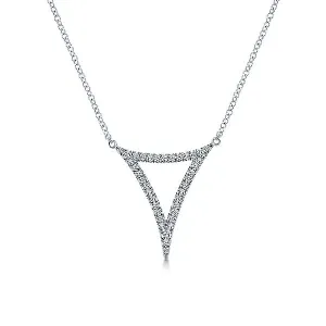 14k White Gold Kaslique Fashion Necklace