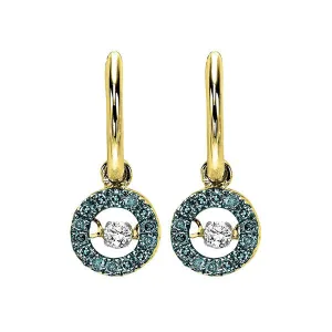 14KT Yellow Gold & Diamond Rhythm Of Love Fashion Earrings  - 1/3 ctw