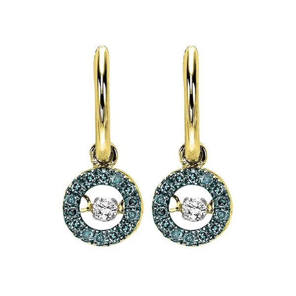 14KT Yellow Gold & Diamond Rhythm Of Love Fashion Earrings  - 1/3 ctw