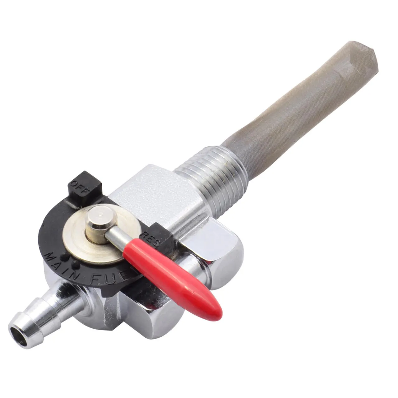 1/4" NTP Petcock - Straight With Filter Screen and Reserve