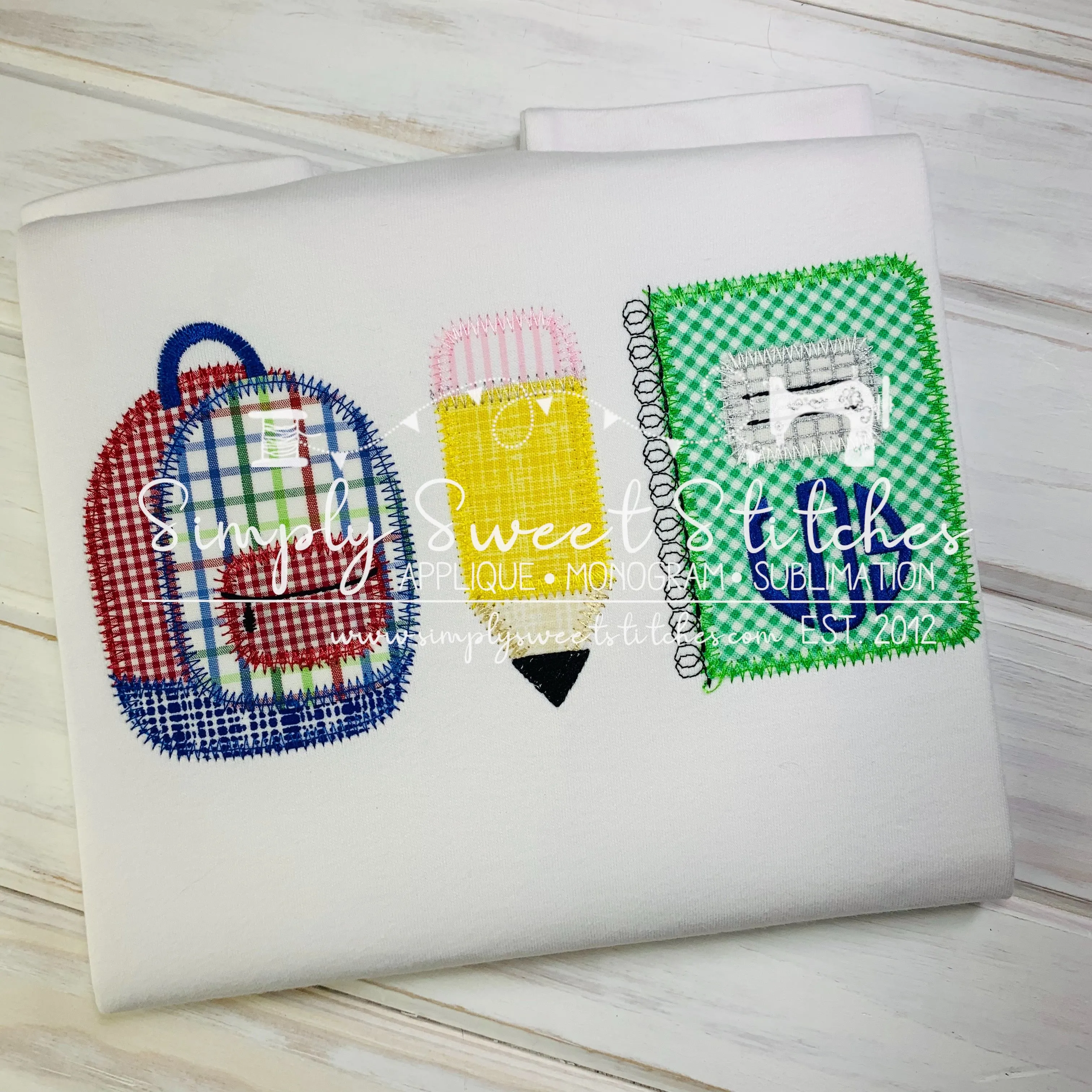 1699 - BOYS BACKPACK TRIO - APPLIQUE CHILD SHIRT