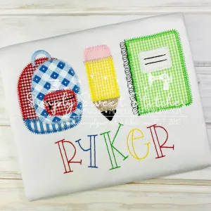 1699 - BOYS BACKPACK TRIO - APPLIQUE CHILD SHIRT