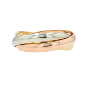 18K Tri-Tone Cartier Trinity Ring Size 49