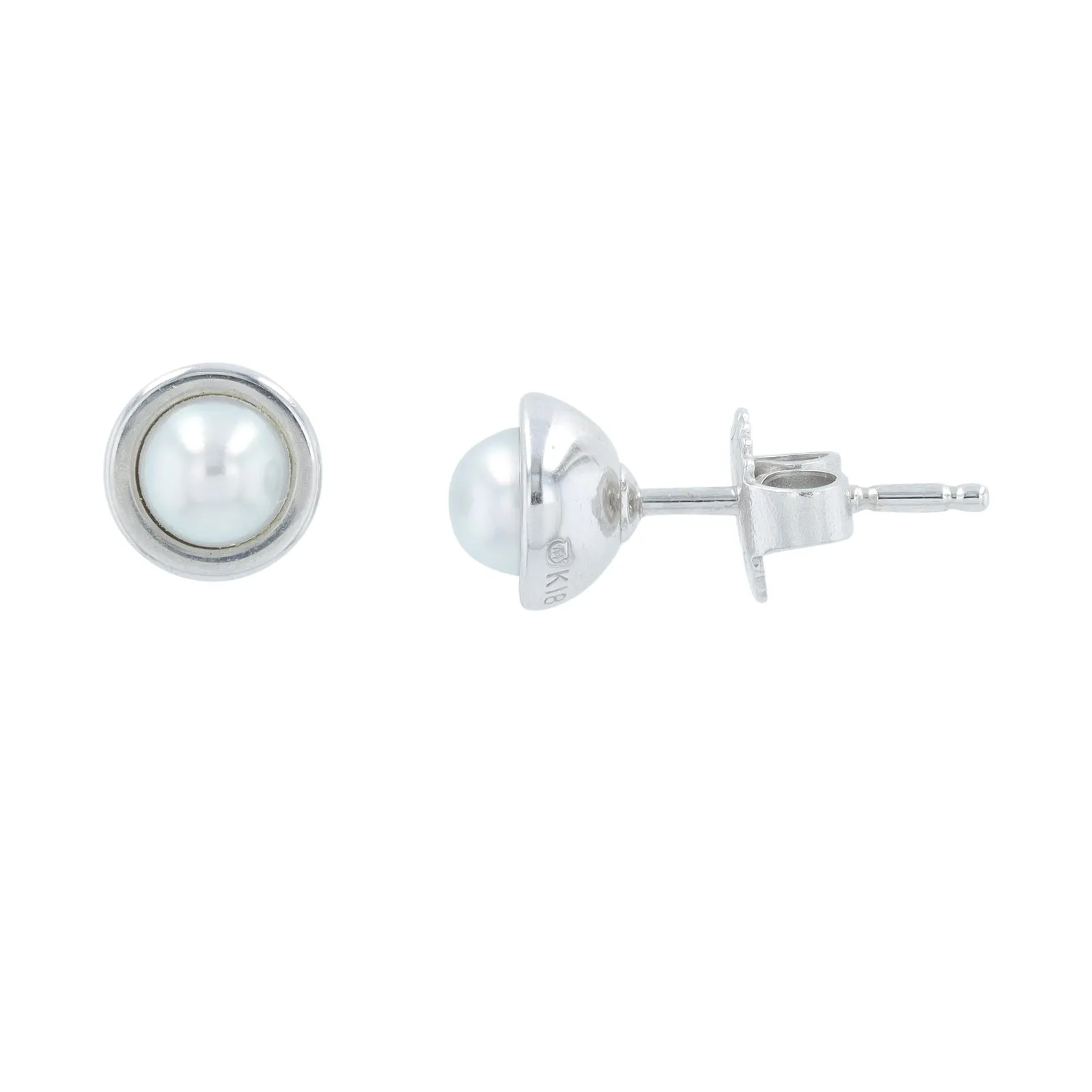 18K WG Mikimoto Pearl Earrings
