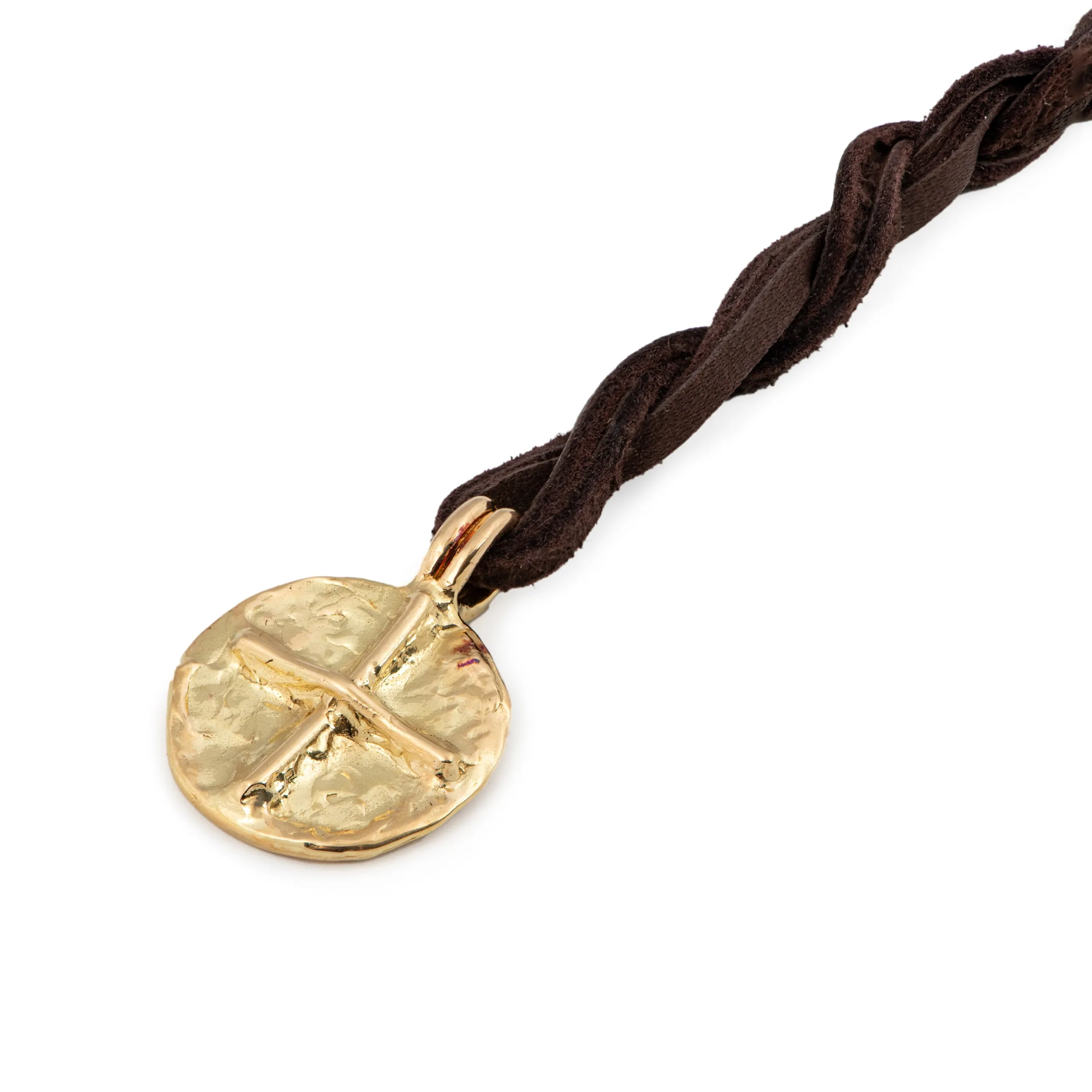 18Kt Gold Cross Pendant "Divine guidance"