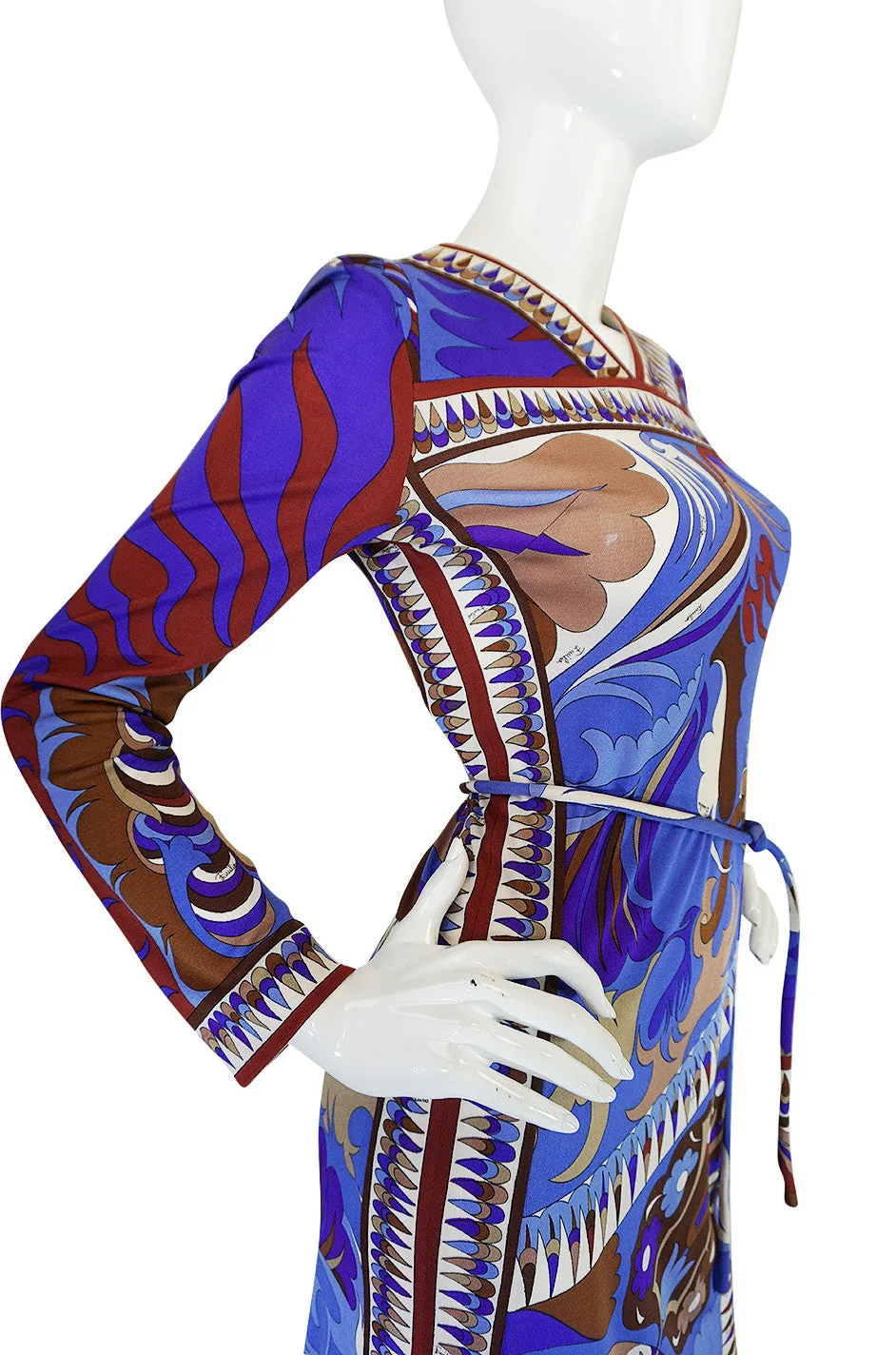 1960s Brilliant Printed Silk Jersey Emilio Pucci Dress