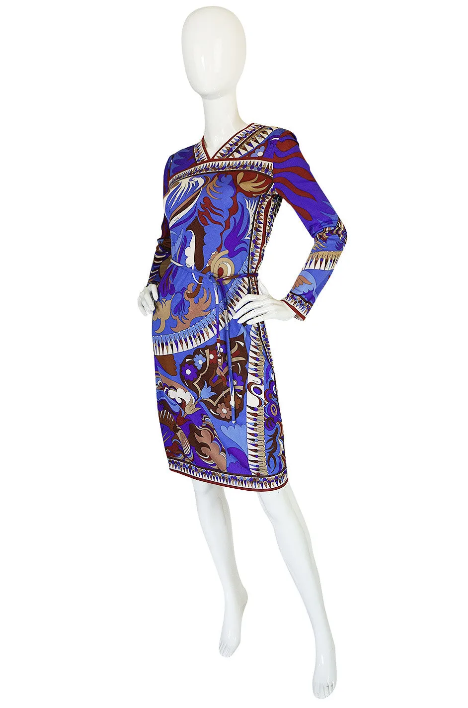 1960s Brilliant Printed Silk Jersey Emilio Pucci Dress