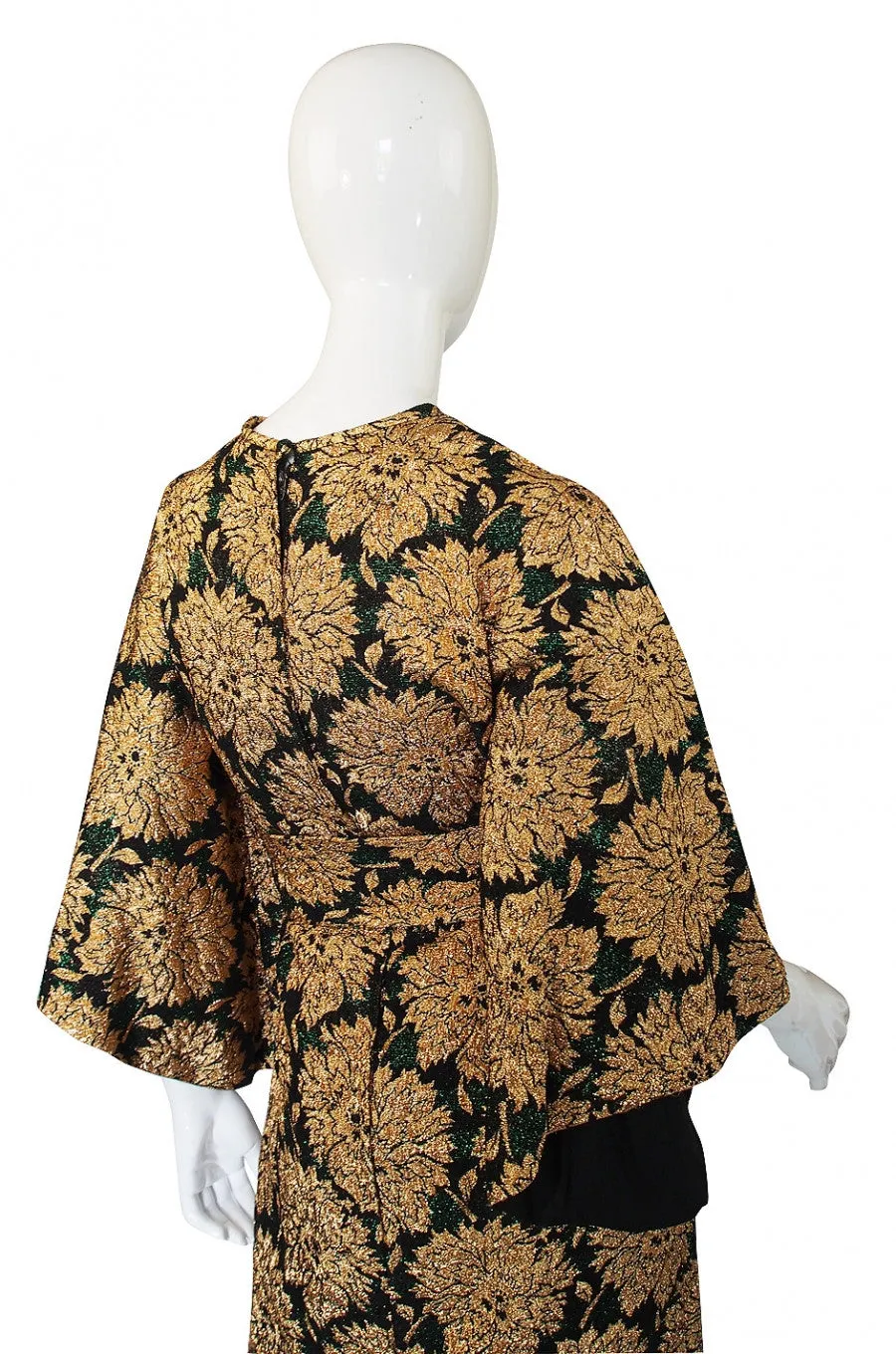 1960s Mr Blackwell Caped Sleeve Dress