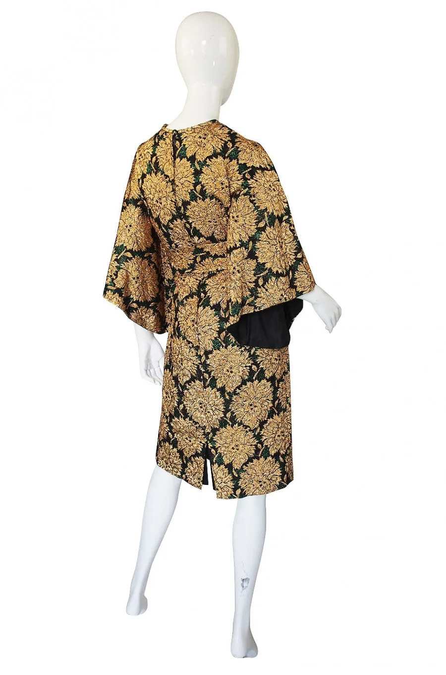 1960s Mr Blackwell Caped Sleeve Dress