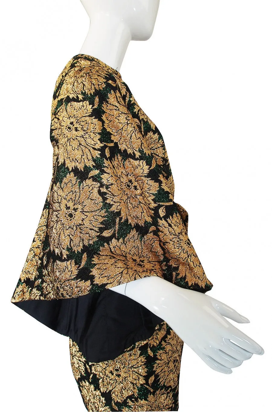 1960s Mr Blackwell Caped Sleeve Dress