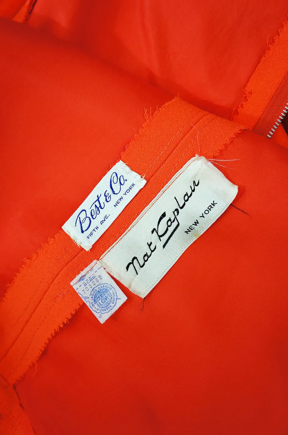1960s Nat Kaplan Orange Mod Dress