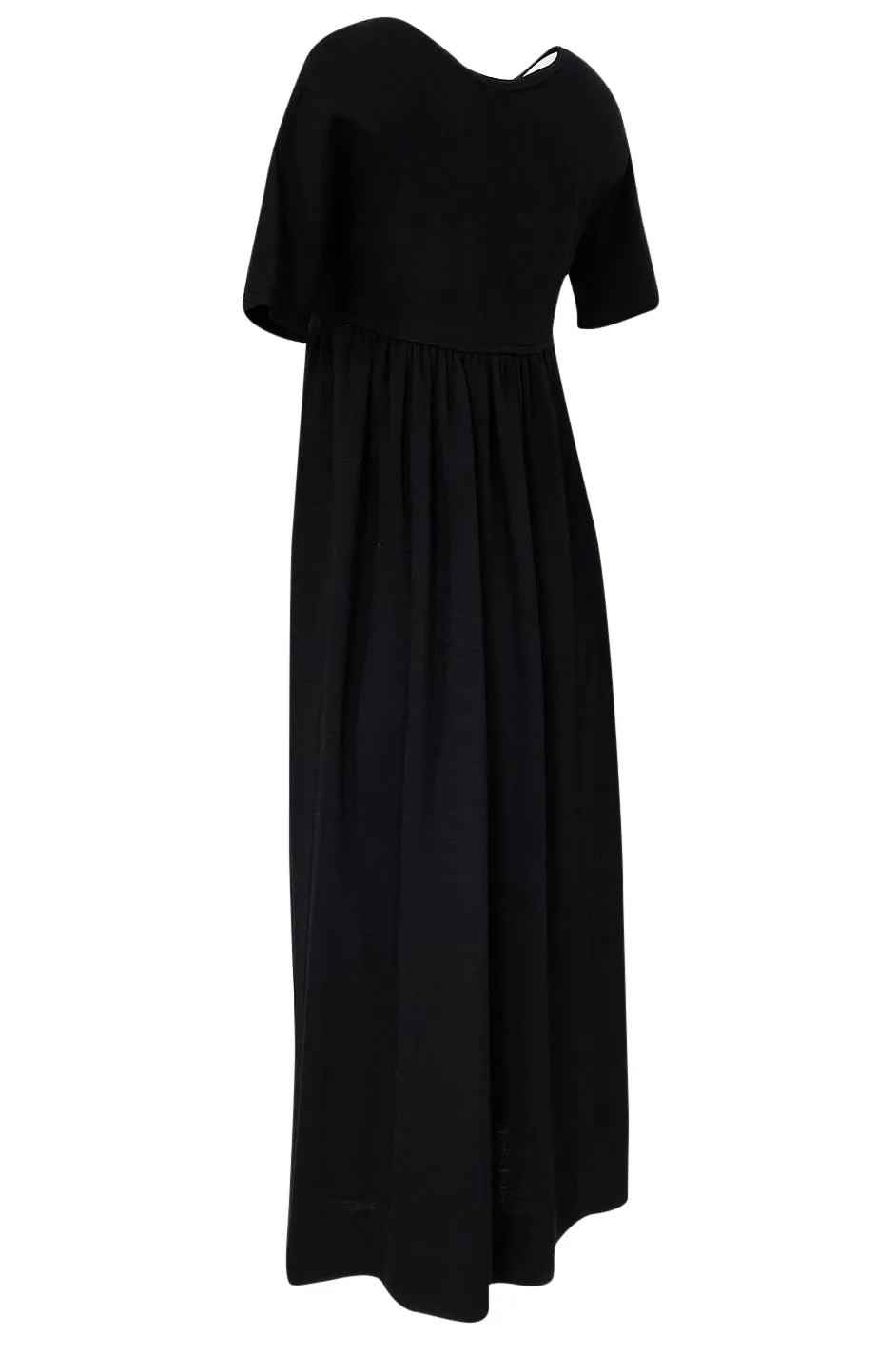 1960s Rudi Gernreich for Harmon Knits Deep Front Plunge Black Dress