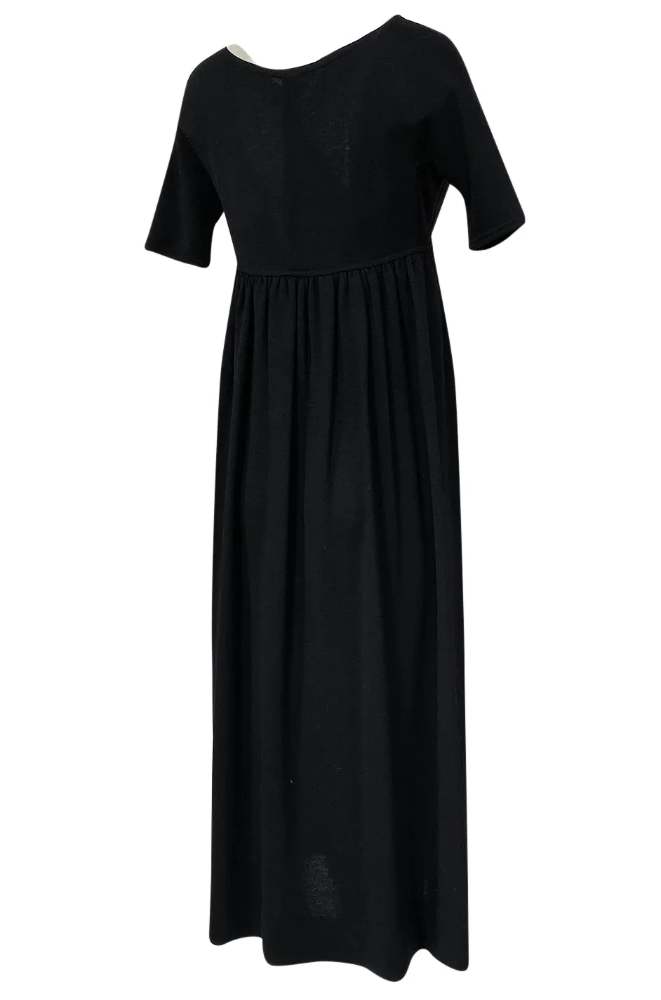 1960s Rudi Gernreich for Harmon Knits Deep Front Plunge Black Dress