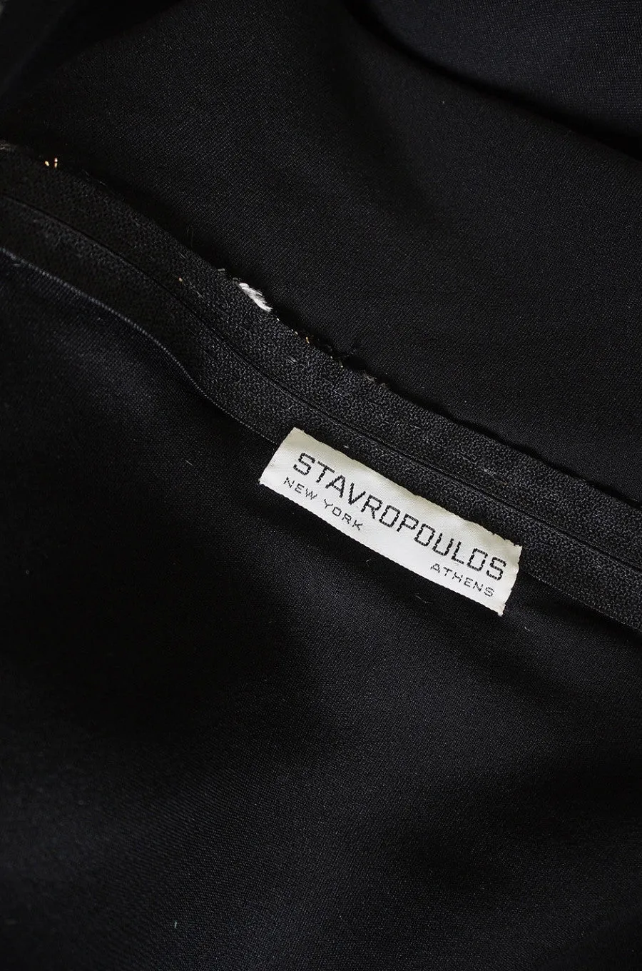 1970s Stavropoulos Metallic Silk Dress
