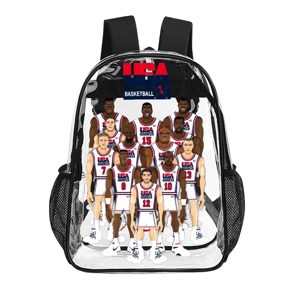 1992 Olympic Dream Team Transparent Backpack 17 Inch