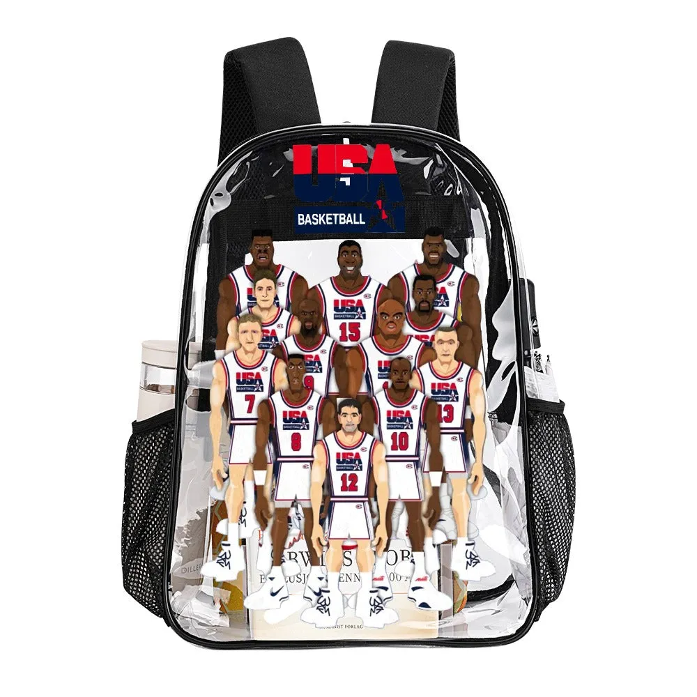 1992 Olympic Dream Team Transparent Backpack 17 Inch