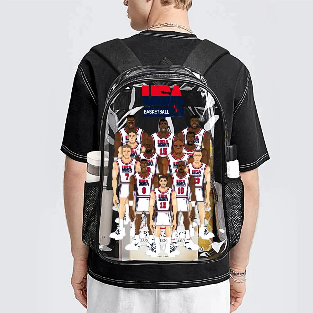 1992 Olympic Dream Team Transparent Backpack 17 Inch