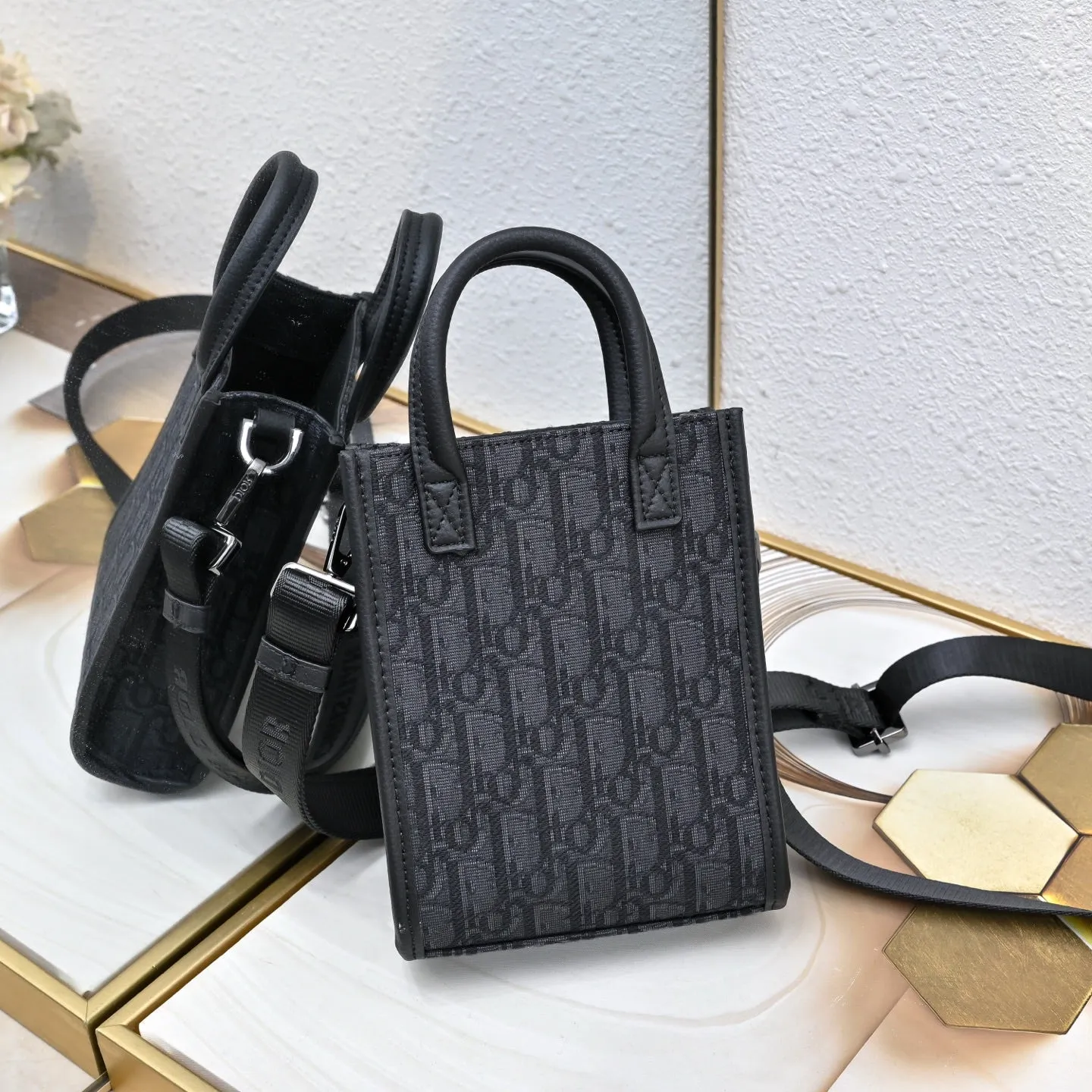 2 Color Chic Oblique Satchel bag