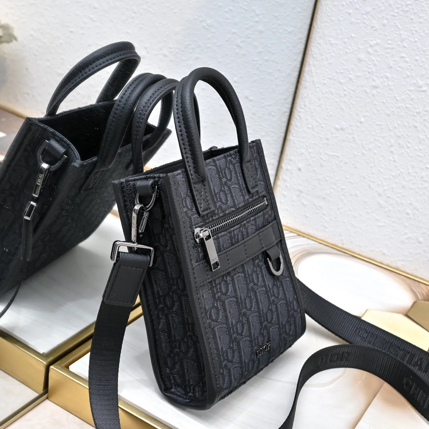 2 Color Chic Oblique Satchel bag