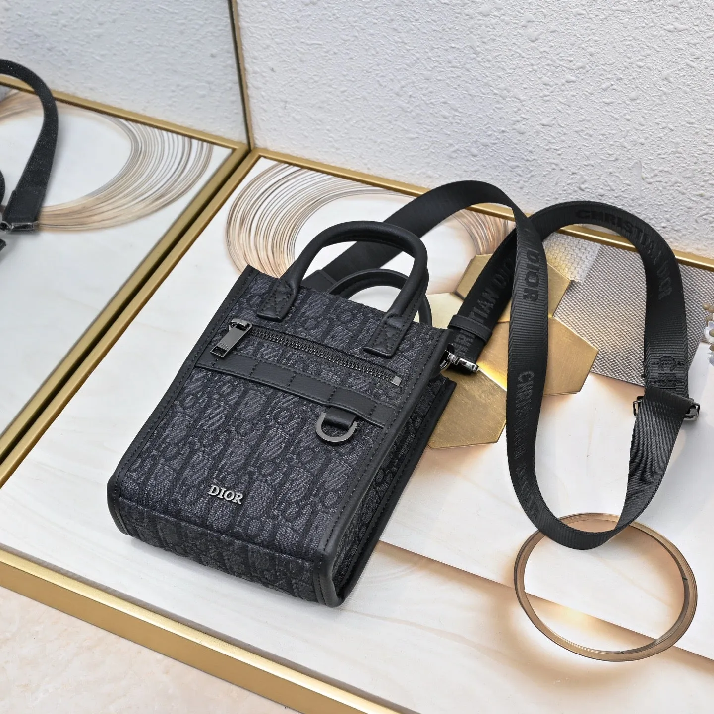 2 Color Chic Oblique Satchel bag