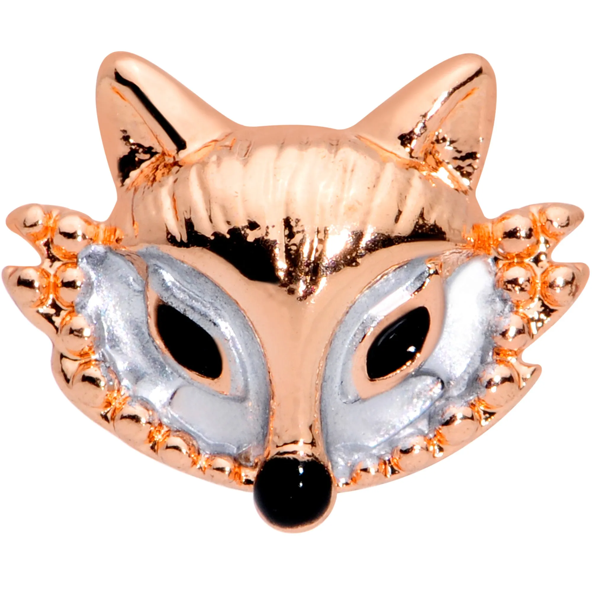 20 Gauge 1/4 Rose Gold Tone Fashion Fox Nose Bone