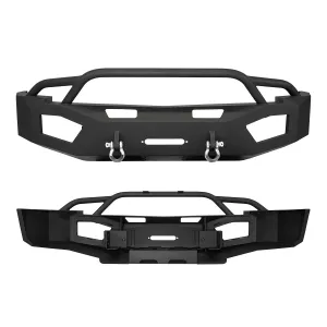 2007-2013 Chevrolet Silverado 1500 Heavy-Duty Off-Road Utility Winch Front Bumper with Bull Bar