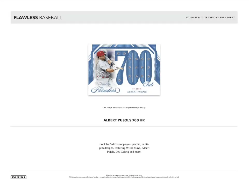 2023 Panini Flawless Baseball Hobby Case