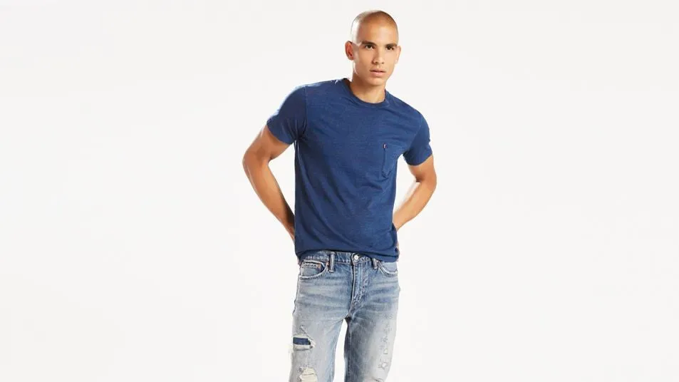 29813-0033 Levi's Premium SS Setin Sunset Pocket Medium Indigo Tee