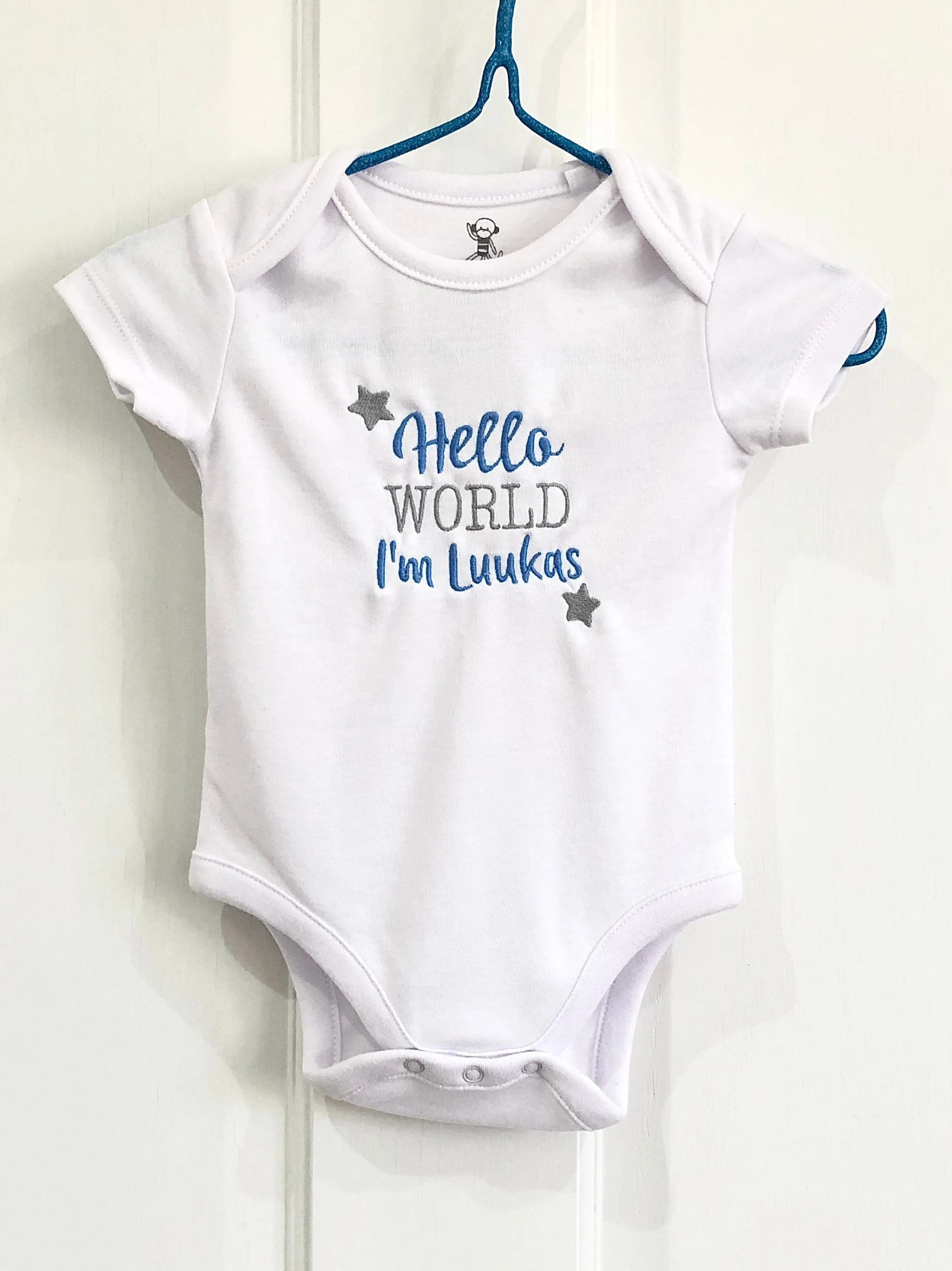 3-ITEMS Personalised Mini Backpack Bag, Blanket & Bodysuit Bundle Gift Set