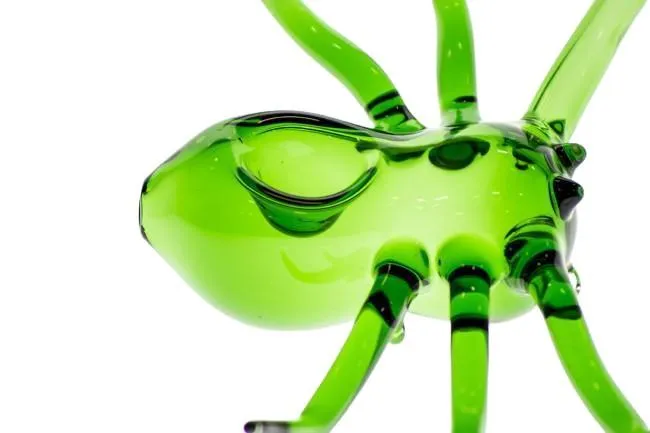 4.5" Glass Spider Pipe - Various Colors -  (1 Count)