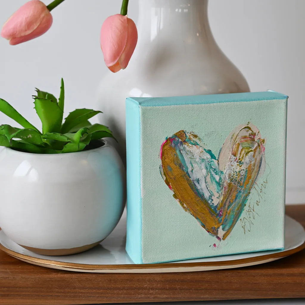 5"x 5" Fancy Heart - Aqua