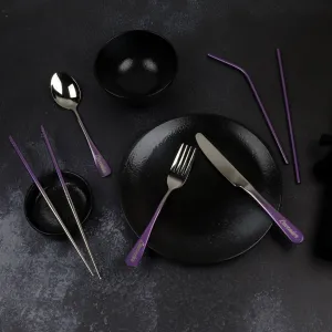 9-Piece Travel Flatware Set (Glossy Lavender Ombre)