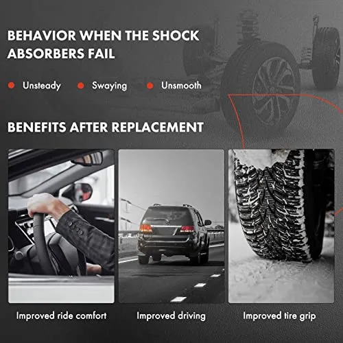 A-Premium Complete Struts Coil Springs Assembly Compatible with Mercedes-Benz ML320 1998-2003 ML350 2003-2005 ML430 ML500 Rear Left and Right 2-PC Set