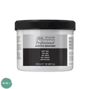 ACRYLIC MEDIUMS - Winsor & Newton PROFESSIONAL -  MATT GEL - 474ml