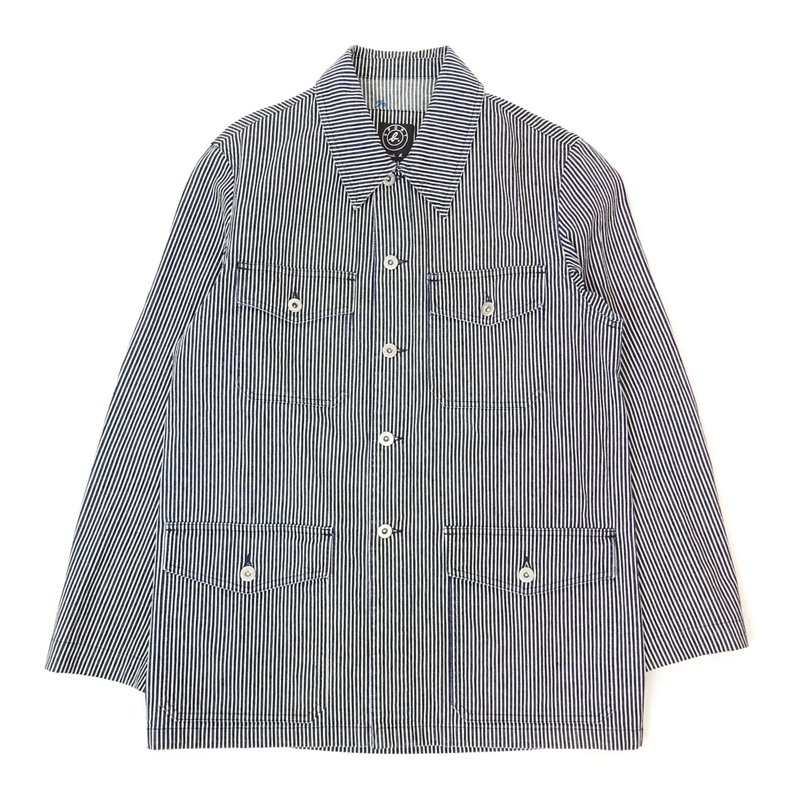 Agnis B Railroad Stripe Chore Coat Size Small