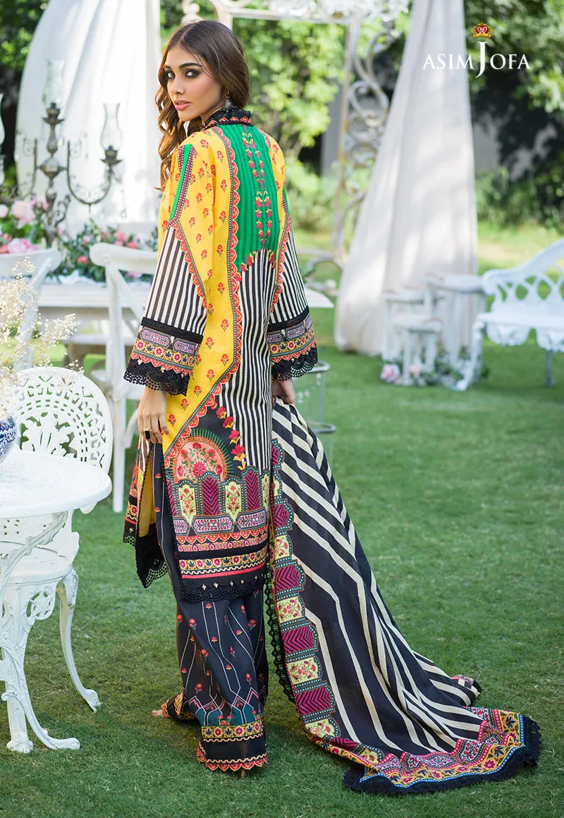 AJPR-03 | Asim Jofa Prints Rania Collection 2022 | Unstitched Embroidered Lawn Suits