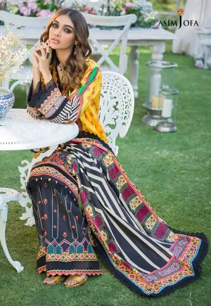 AJPR-03 | Asim Jofa Prints Rania Collection 2022 | Unstitched Embroidered Lawn Suits