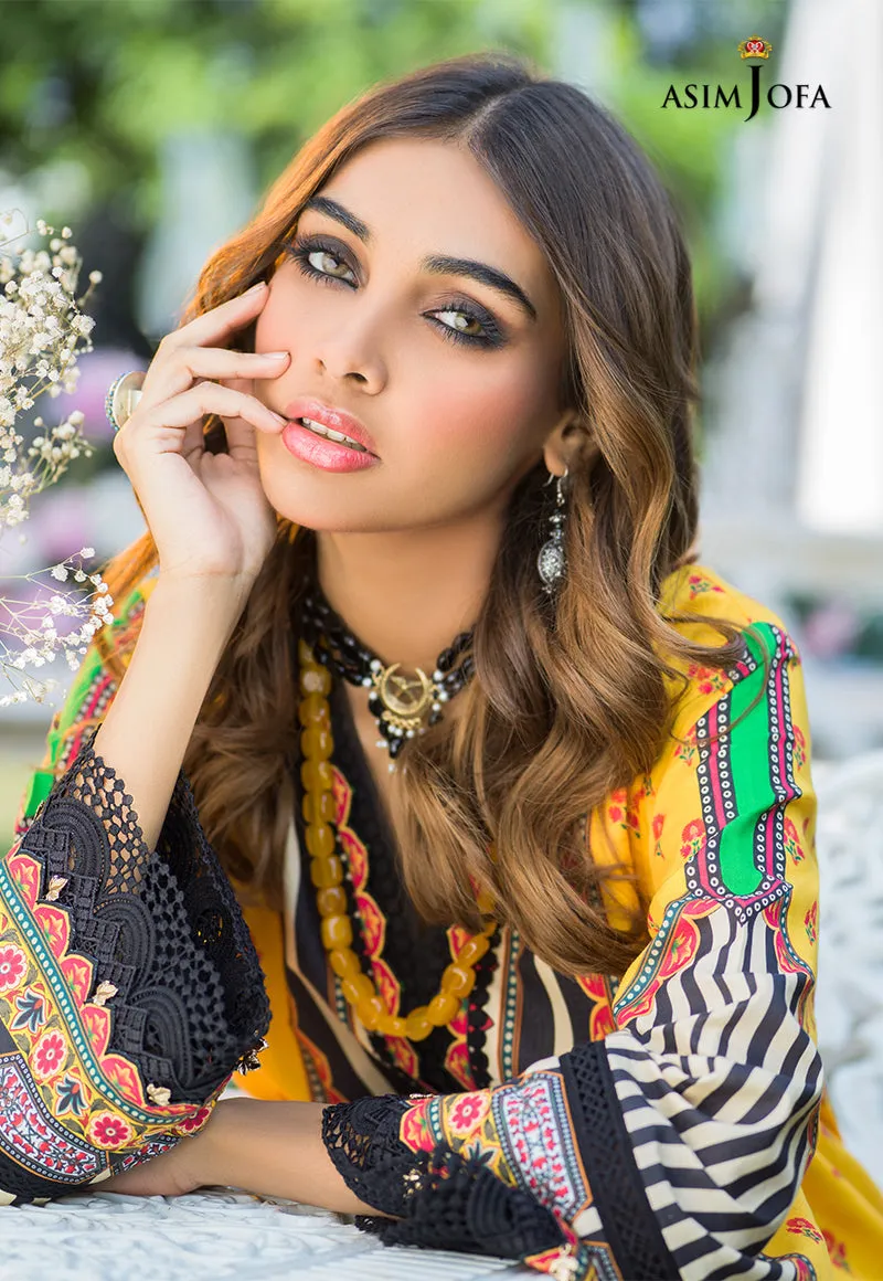 AJPR-03 | Asim Jofa Prints Rania Collection 2022 | Unstitched Embroidered Lawn Suits