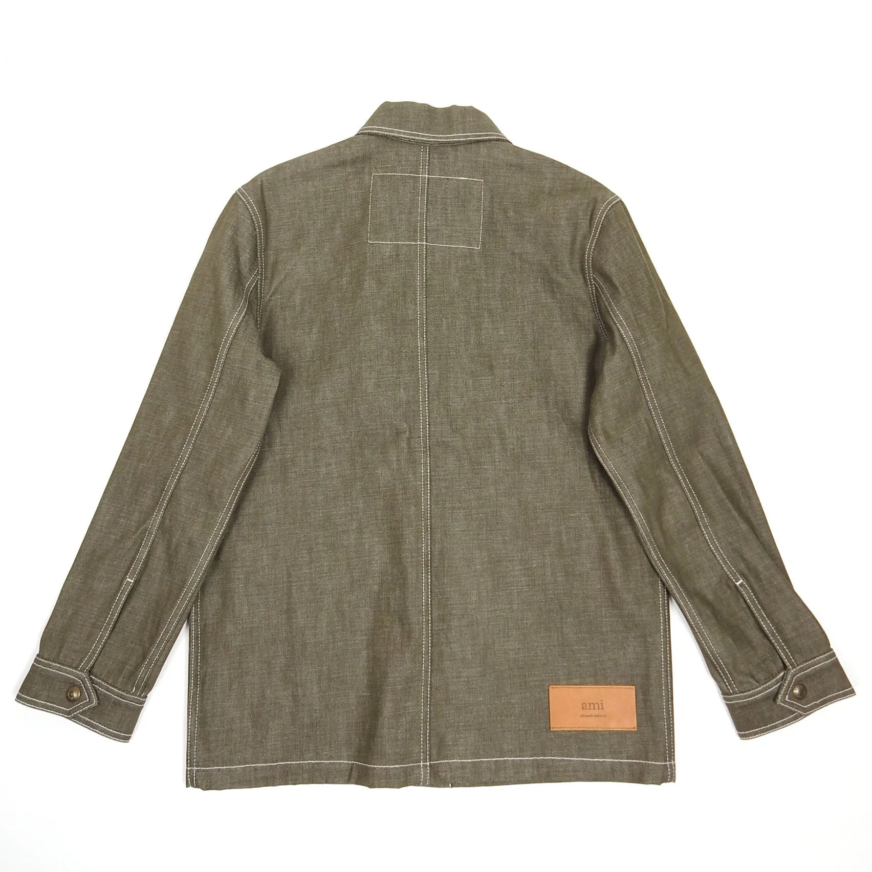 AMI Olive Denim Jacket Medium