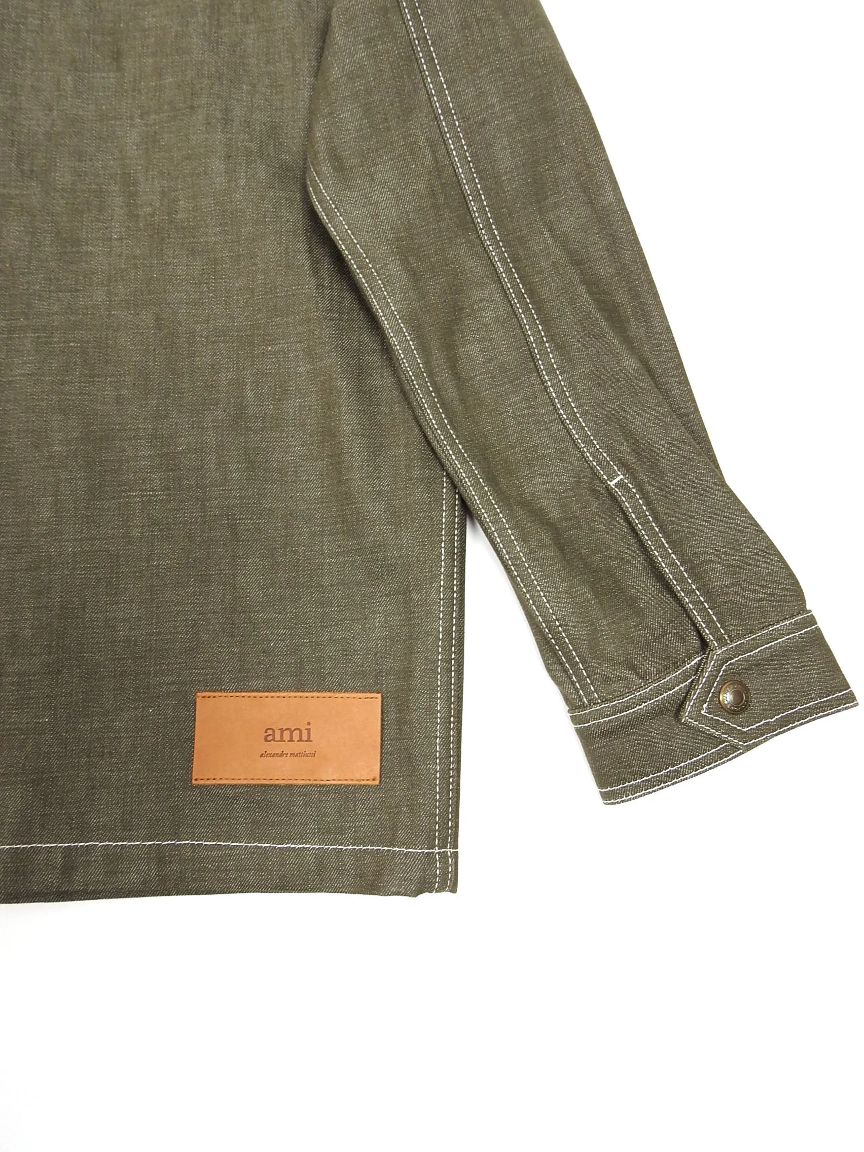 AMI Olive Denim Jacket Medium